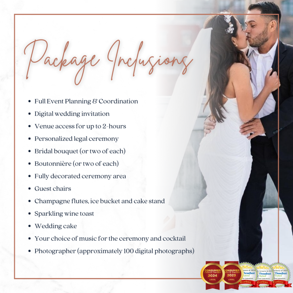 Inclusions of All-Inclusive Wedding Packages